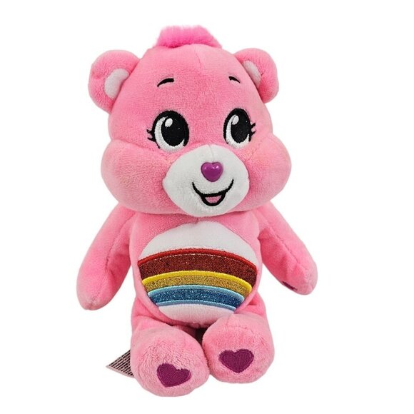 Care Bears Cheer Bear 9” Pink Teddy Bear Soft Stuffed Plush Toy Animal - Picture 3 of 10